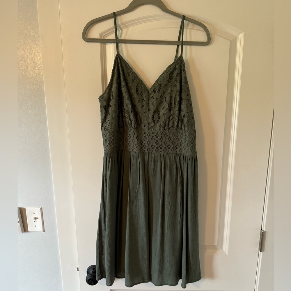 Olive Green Sun Dress